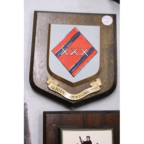 241 - TWO SHIELD WALL PLAQUES