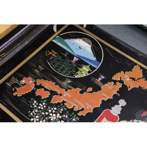 272 - A VINTAGE HAND-PAINTED LACQUERED JAPANESE PHOTO ALBUM