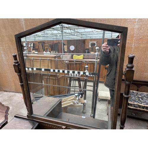 3088 - A 1950s OAK DRESSING TABLE BY W TAYLOR, HANLEY