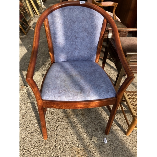 3138 - AN OPEN ARM CHAIR