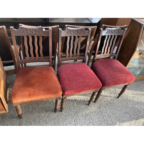 3143 - THREE EDWARDIAN DINING CHAIRS