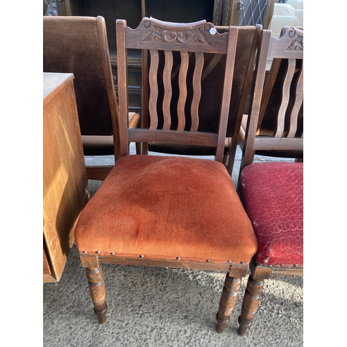 3143 - THREE EDWARDIAN DINING CHAIRS