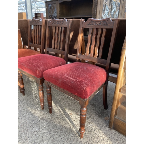 3143 - THREE EDWARDIAN DINING CHAIRS