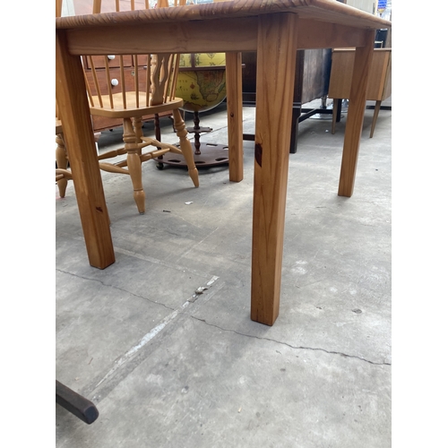 3168 - A PINE KITCHEN TABLE 46