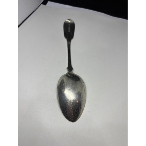  A HALLMARKED EDINBURGH 1845 SILVER SERVING SPOON