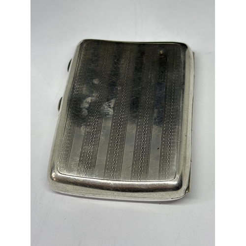  A HALLMARKED CHESTER 1918 SILVER CIGARETTE/CHEROOT CASE