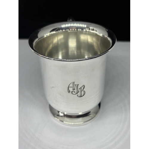  A HALLMARKED BIRMINGHAM 1939 SILVER TANKARD