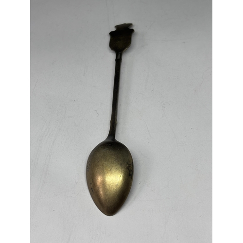  A MARKED SILVER AND ENAMEL ENGLAND SPOON