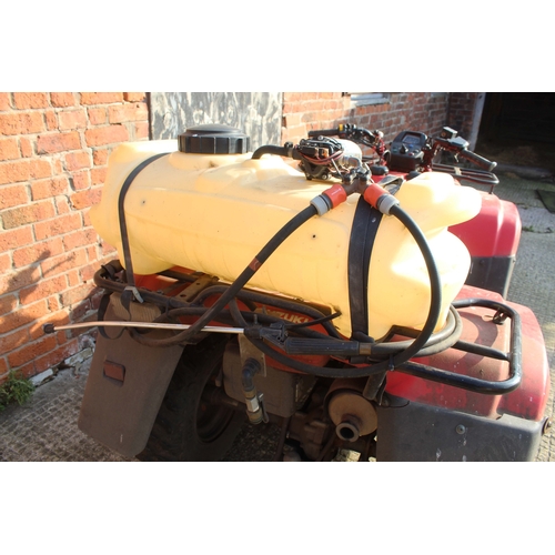  SUZUKI EIGER  400  4x4 QUAD BIKE WITH ENDUROMAX SPRAYER AND TOOL CARRIER 3903 HRS  + VAT