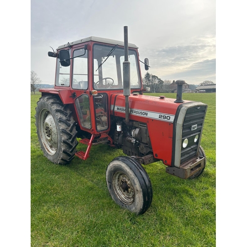 212 - A MASSEY FERGUSON 290 TRACTOR REG B696NEC 12 SPEED WITH PICK UP HITCH 3645 HOURS ON THE TACHOMETER V... 