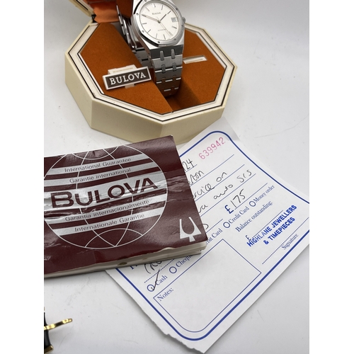 315 - A RARE 1970'S BULOVA ROYAL OAK AUTOMATIC GENTS WRIST WATCH FROM THE DESIGNER OF AUDEMARS PIGUET WITH... 