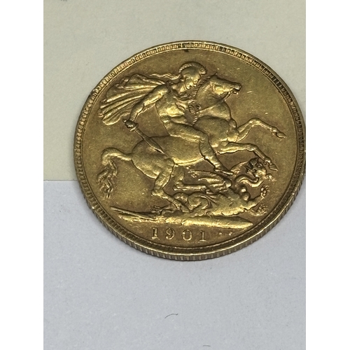 307 - A 1901 GOLD SOVEREIGN