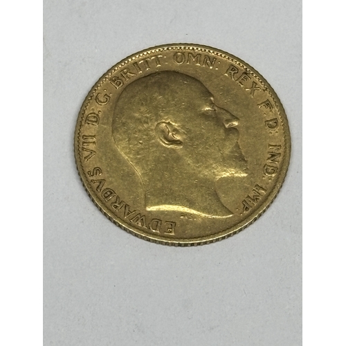 310 - A 1906 GOLD HALF SOVEREIGN