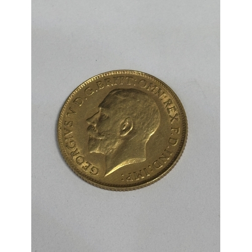 312 - A 1913 GOLD HALF SOVEREIGN