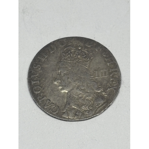 316 - AN UNDATED CHARLES II MAUNDY FOUR PENCE - CONDITION BELIEVED VF