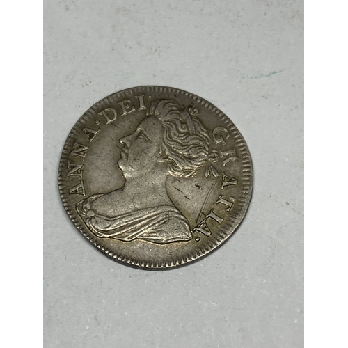 332 - A 1710 QUEEN ANNE FOURPENCE, CONDITION BELIEVED VF