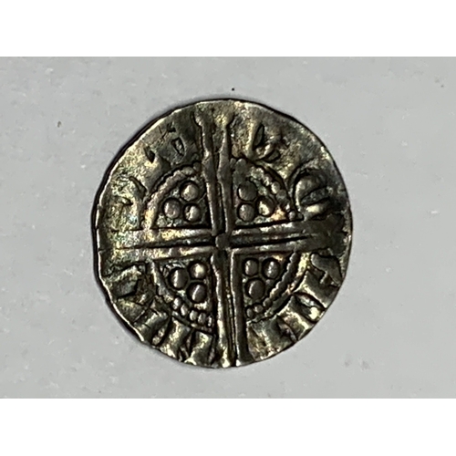 344 - A HENRY III LONG CROSS SILVER PENNY 1216 - 72