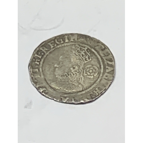 358 - A 1569 ELIZABETH I THREE PENCE