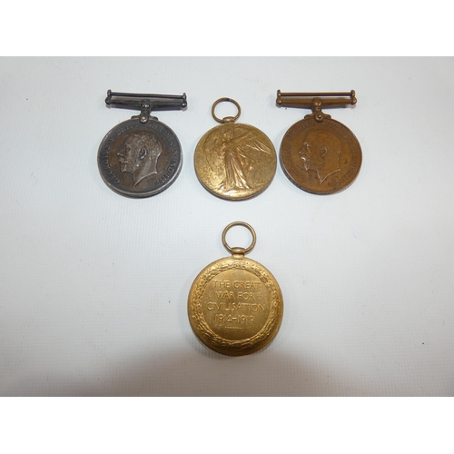 361 - A WORLD WAR I MEDAL GROUP AWARDED TO 2014 PRIVATE J. McLAREN OF THE ARGYL AND SUTHERLAND HIGHLANDERS... 