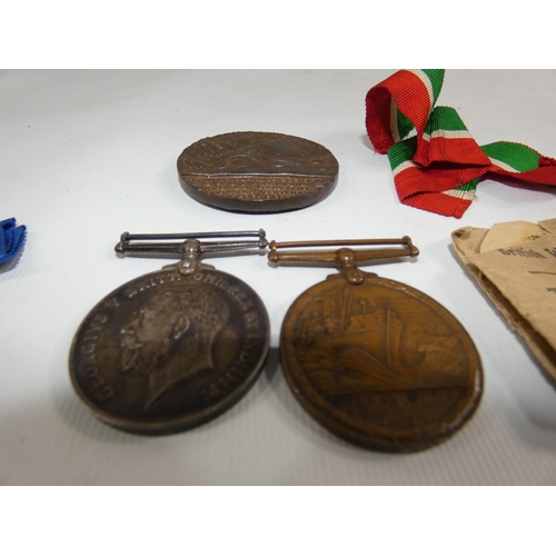 362 - A WORLD WAR I MEDAL GROUP AWARDED TO CHARLES QUINN COMPRISING OF BWM, MERCANTILE MARINE MEDAL AND A ... 