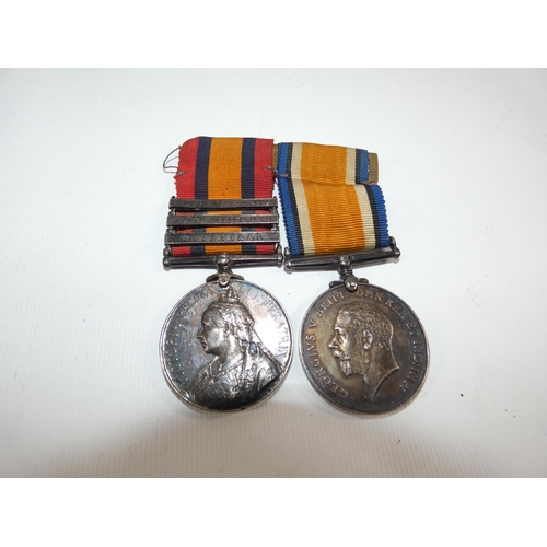 365 - A QUEEN VICTORIA BOER WAR MEDAL WITH BARS SOUTH AFRICA 1901-1902, TRANSVAAL BAR AND A BWM AWARDED TO... 