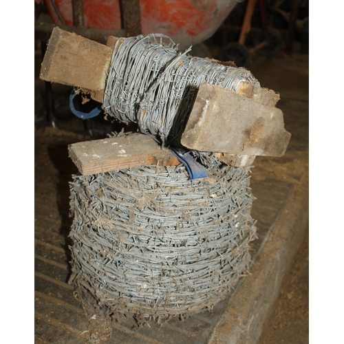 19 - A ROLL OF BARBED WIRE ETC.  + VAT