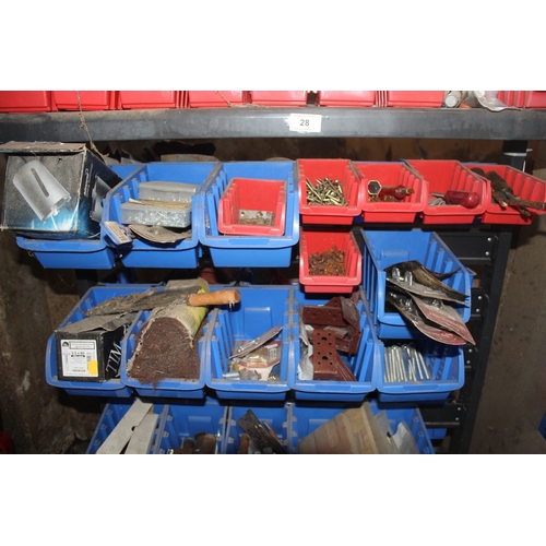 28 - STORAGE RACK AND CONTENTS  + VAT