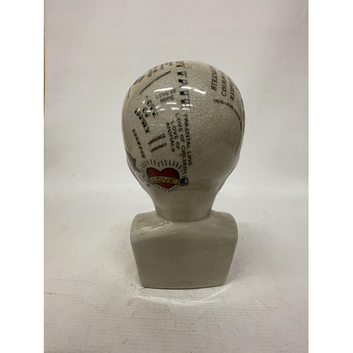 45 - A LARGE CERAMIC PHRENOLOGY HEAD, HEIGHT 27CM