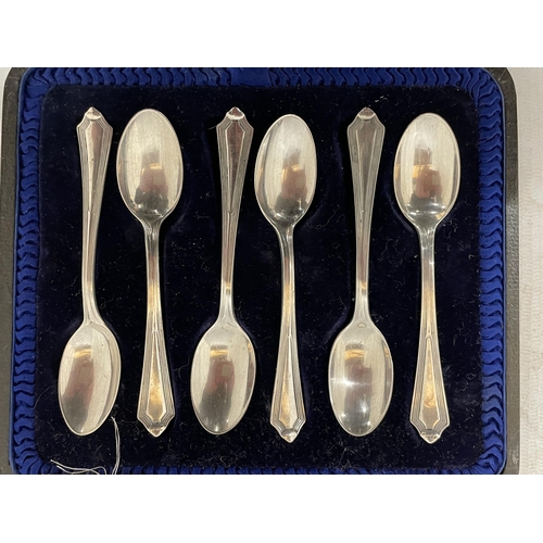 7 - THREE BOXES OF HALLMARKED SHEFFIELD AND BIRMINGHAM SILVER SPOONS