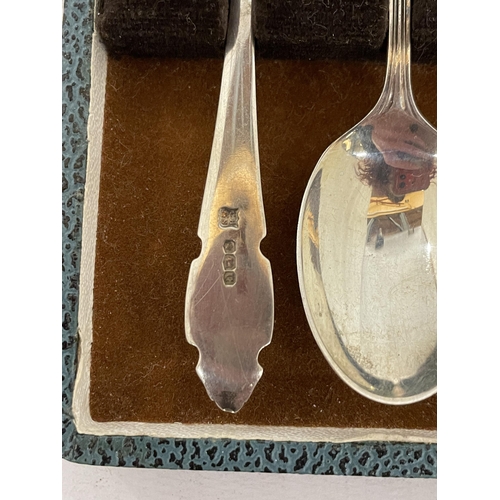 7 - THREE BOXES OF HALLMARKED SHEFFIELD AND BIRMINGHAM SILVER SPOONS