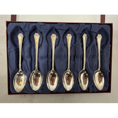 7 - THREE BOXES OF HALLMARKED SHEFFIELD AND BIRMINGHAM SILVER SPOONS