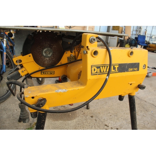 11 - A DEWALT DW 743 TABLE SAW  + VAT