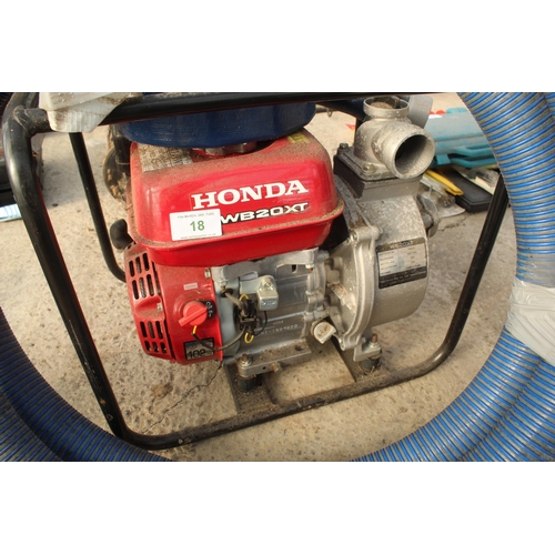 18 - A HONDA WB20 XT WATER PUMP  + VAT