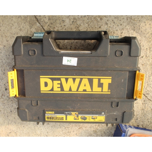 24 - A DEWALT STS BCH O33 18 V DRILL  + VAT