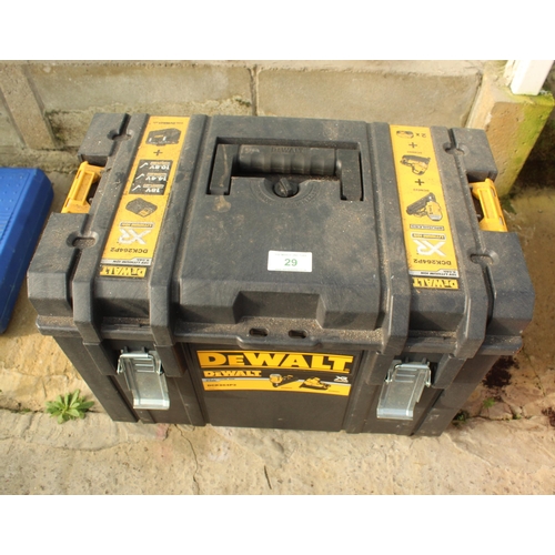 29 - A DEWALT BCN 692 NAIL GUN AND DEWALT BCN 660 NEW PINNER WITH CHARGER  + VAT