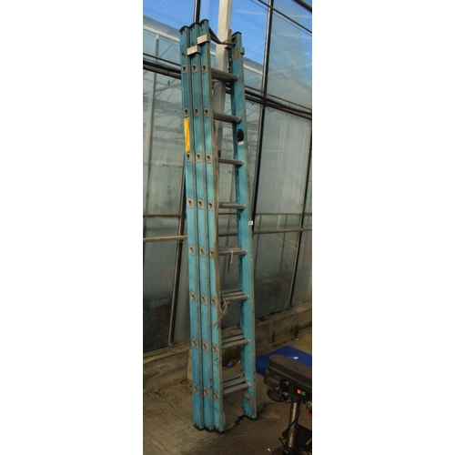 47 - A FIBREGLASS 3 TIER LADDER  NO  VAT