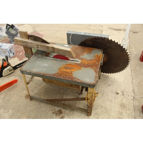 78 - A WORKSHOP 110V SCHEPPACH TABLE SAW, COMPLETE WITH SPARE CUTTING DISCS - NO VAT