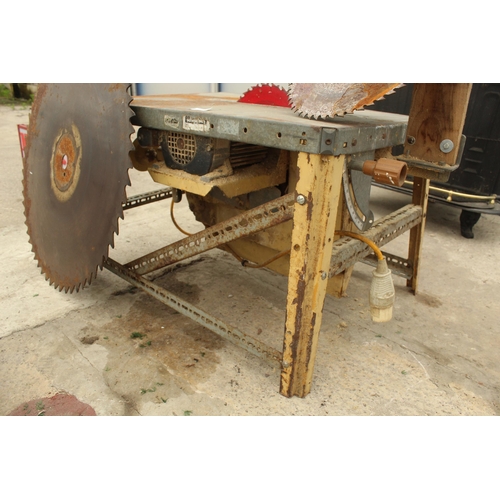 78 - A WORKSHOP 110V SCHEPPACH TABLE SAW, COMPLETE WITH SPARE CUTTING DISCS - NO VAT