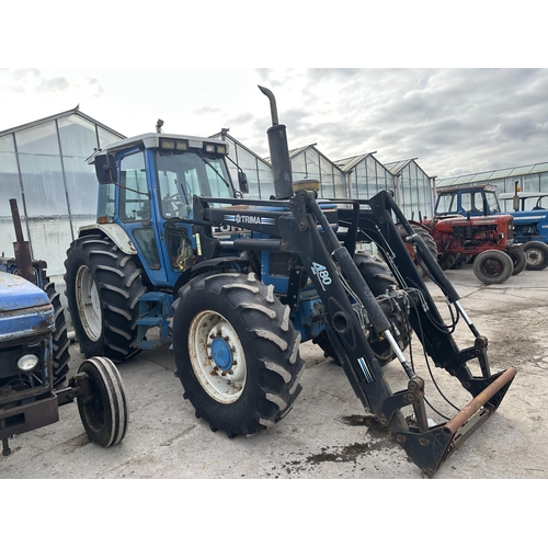 230 - A FORD 8210 TRACTOR WITH TRIMMA 480 LOADER + VAT