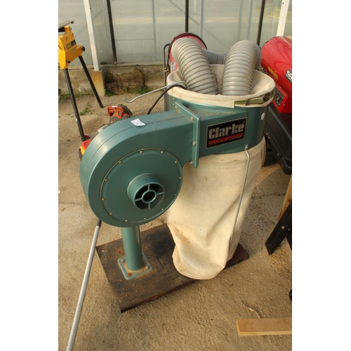 4 - A CLARKE WOODWORKER DUST EXTRACTOR IN WORKING ORDER  NO VAT