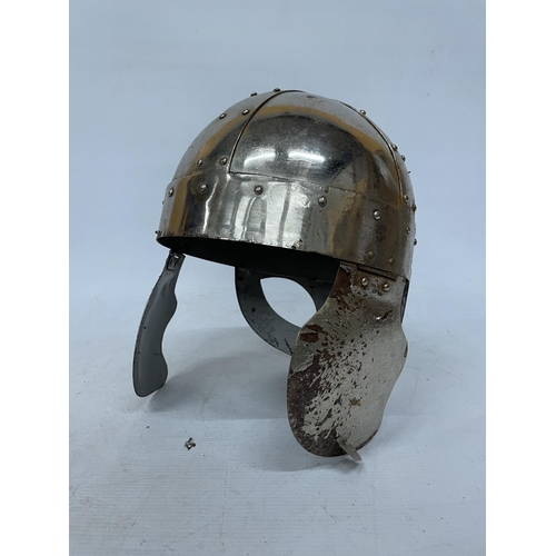 20 - A REPLICA METAL VIKING/GLADIATOR HELMET