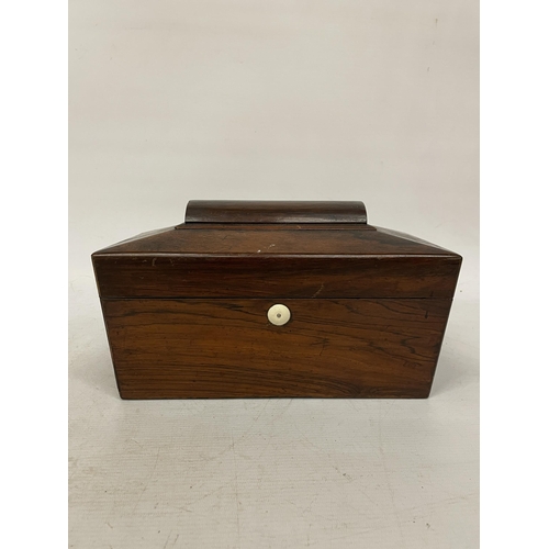 34 - A VIANTAGE ROSEWOOD TEA CADDY