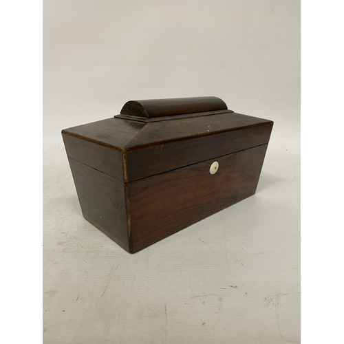 34 - A VIANTAGE ROSEWOOD TEA CADDY