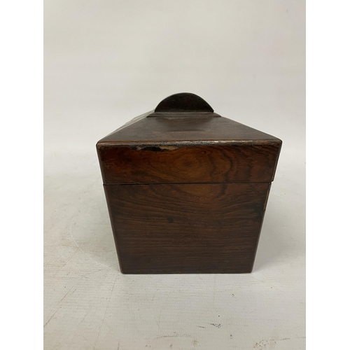 34 - A VIANTAGE ROSEWOOD TEA CADDY