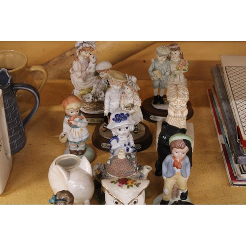 290 - A LARGE QUANTITY OF COLLECTABLES TO INCLUDE WADE WHIMSIES, FIGURES, ETC