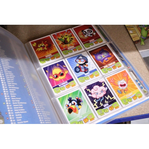 335 - A MOSHI MONSTERS, MASH UP CODE BREAKERS TRADING CARD BINDER AND CARDS