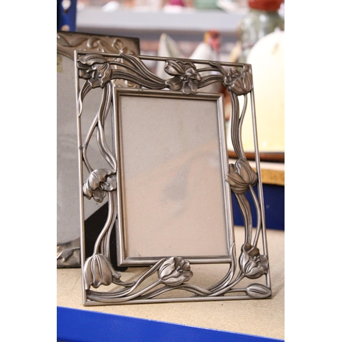 349 - TWO ORNATE METAL PICTURE FRAMES