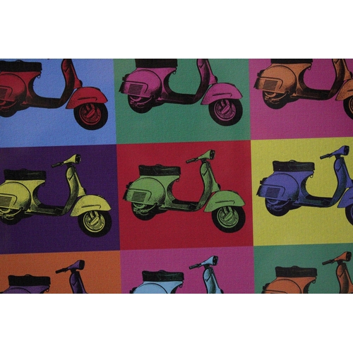 377 - AN ANDY WARHOL CLASSIC SCOOTERS METAL WALLSIGN 16X 12 INCH