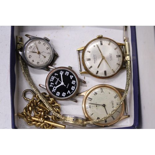 421 - NINE WRISTWATCHES TO INCLUDE TIMEX, RAVEL SEKONDA, ETC