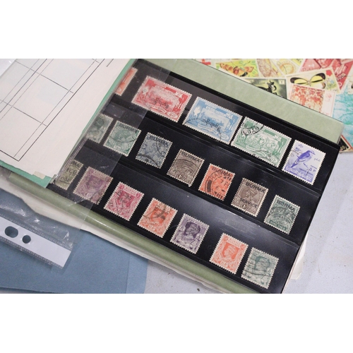 452 - A COLLECTION OF WORLD STAMPS IN ALBUMS AND FOLDERS